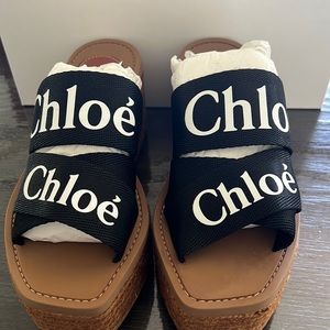 Chloe
Woody Logo Canvas Wedge Espadrilles